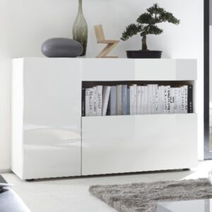 Mobile Multiuso Nice, Bianco, L130xP41xA82 Cm