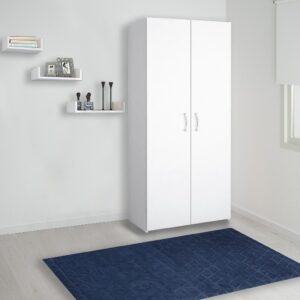 Armadio Midilli, Bianco, L80xP44xA170cm