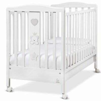 Lettino ItalBaby Baby Re con materasso e kit tessile