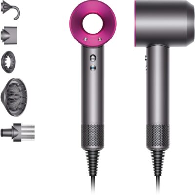 DYSON ASCIUGACAPELLI HD07 SUPERSONIC HAIR DRYER 1600W GRIGIO/FUCSIA- GARANZIA ITALIA