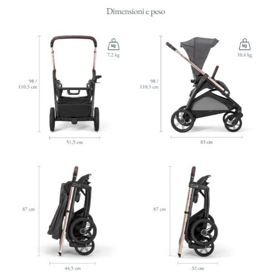 Trio Inglesina Aptica XT System Quattro Con Seggiolino Auto Darwin Infant  Recline e borsa in regalo - Prezzo Reale