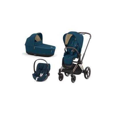 Cybex Trio Priam 4 Mountain Blue Con Telaio Rose Gold