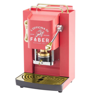 Faber macchina da caffè a cialde pro deluxe cherry red