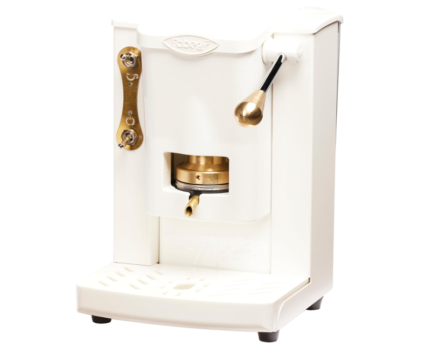 Faber macchina da caffè a cialde piccola slot brass edit. total white -  Prezzo Reale