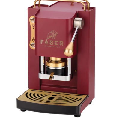 Faber macchina da caffè a cialde pro mini deluxe cherry red