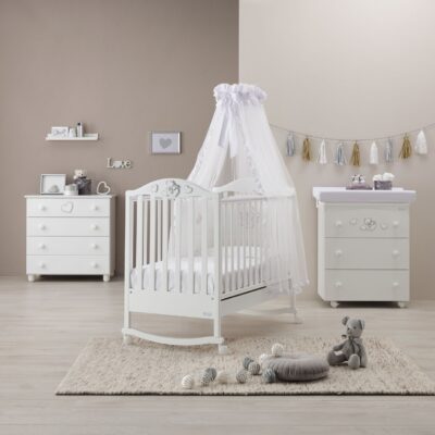 Lettino Elegant Azzurra con materasso