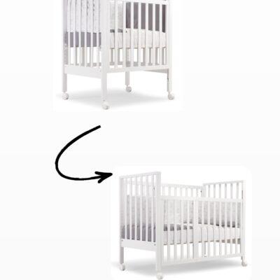 Lettino Erbesi Evolution Bianco  -con doppio materasso e Completo Piumone