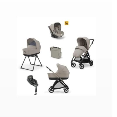 Trio Inglesina Sistema Quattro Electa  Darwin Recline Battery Beige Borsa in Regalo + Base Auto Darwin 360 2024 Promo