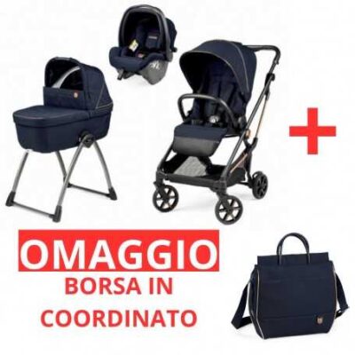 Trio Peg Perego Vivace Belvedere Lounge Modular (BLUE SHINE)+ Borsa In Omaggio