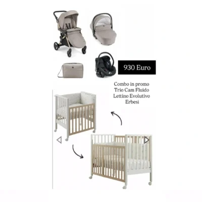 Kit Nascita Lettino Evolution Erbesi -Trio Cam Easy Fluido