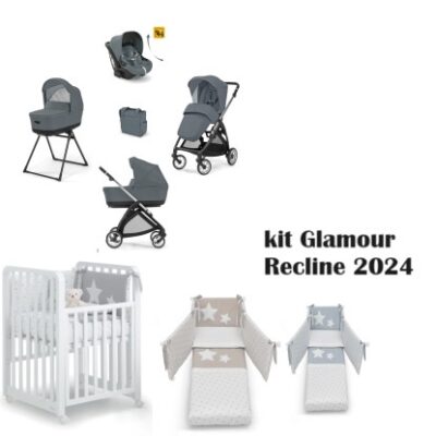 Kit Nascita Trio Inglesina Electa Darwin Recline 2024(Union Grey) +Glam 1×9