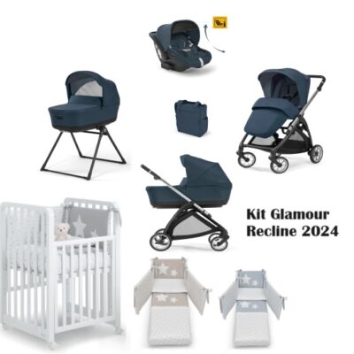 Kit Nascita Trio Inglesina Electa Darwin Recline 2024(Hudson Blue) +Glam 1×9