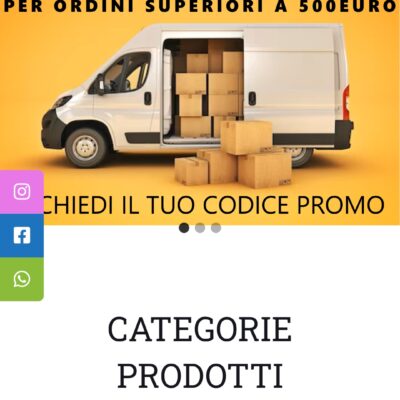 SPEDIZIONE GRATUITA PER GLI ORDINI SUPERIORE AI 500 EURO! Blocca la Promo Valida Fino al 10 Giugno 2025