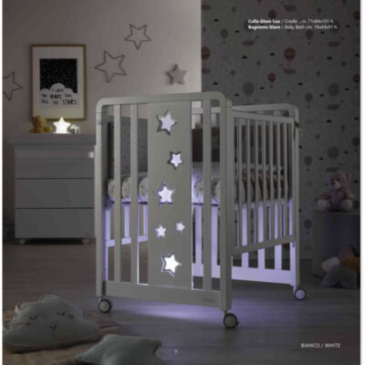 Lettino Evolutivo Glam Lux 1*9 Bianca