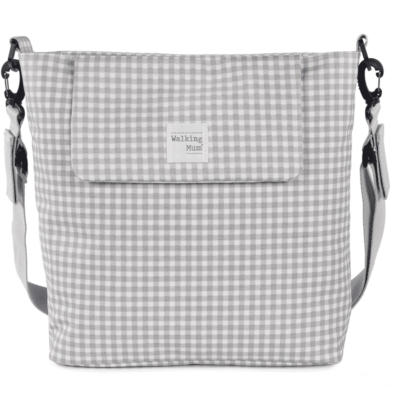 Walking Mum Borsa fasciatoio I Love Vichy grigio