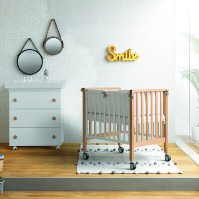 Lettino Evolutivo Win Bianco e Legno Naturale   Pali  Promo