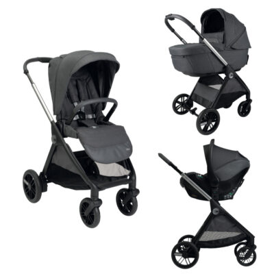 Trio Chicco Bellagio 2025 Cmfort  cn ovetto Reclinabile Black Satin