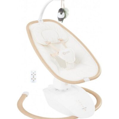 Babymoov Swoon Hoop – Sdraietta Neonato Elettrica Max 9 Kg Dondolo Altalena per Neonati colore Beige