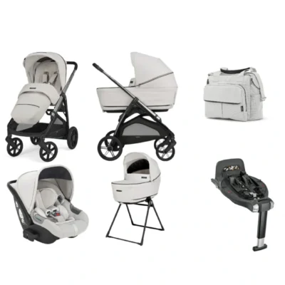 Kit Inglesina Aptica Opal Ivory 2025 Recline Con Borsa Dual Bag e base rotante