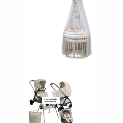 Trio Bellagio Chicco 2025 Reclinabile con borsa , Lullaglide e Culla Tonda Trasformabile
