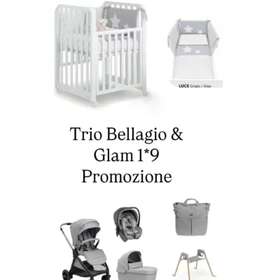 Glam 1*9 e Trio Bellagio Reclinabile con borsa e Lullaglide in omaggio.
