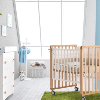 Lettino LEGNO NATURALE Trasformer Pali 9in1 Completo