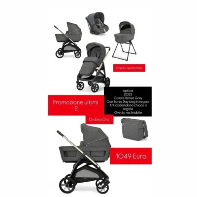 PROMO A TEMPO Aptica Velvet Grey 2025 Reclinabile