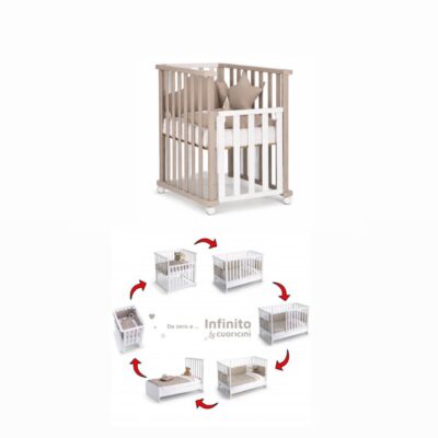 Lettino Evolutivo Infinito 2026 Bianca/Tortora