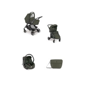 Trio cam fluido easy 962 verde con ovetto Area Zero Telaio Gold Borsa Inclusa