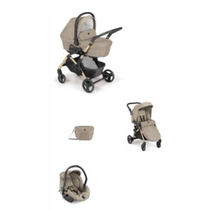 Trio cam fluido easy 962 beige con ovetto Area Zero Telaio Gold Borsa Inclusa