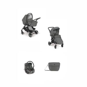 Trio cam fluido easy 962 grigio  con ovetto Area Zero Telaio Gold Borsa Inclusa