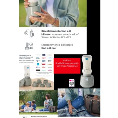 Scaldabiberon portatile
universale Warm’n’Go PROMO A TEMPO