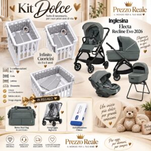 Kit Dolce 2026 Trio Electa Recline Evo e Infinito cuoricini
