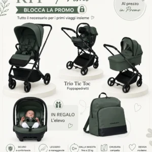 Trio Tic Toc Olive con Borsa in regalo L elevo Disponibilità Limitata